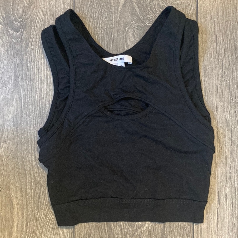 Helmut Lang Black Crop Top